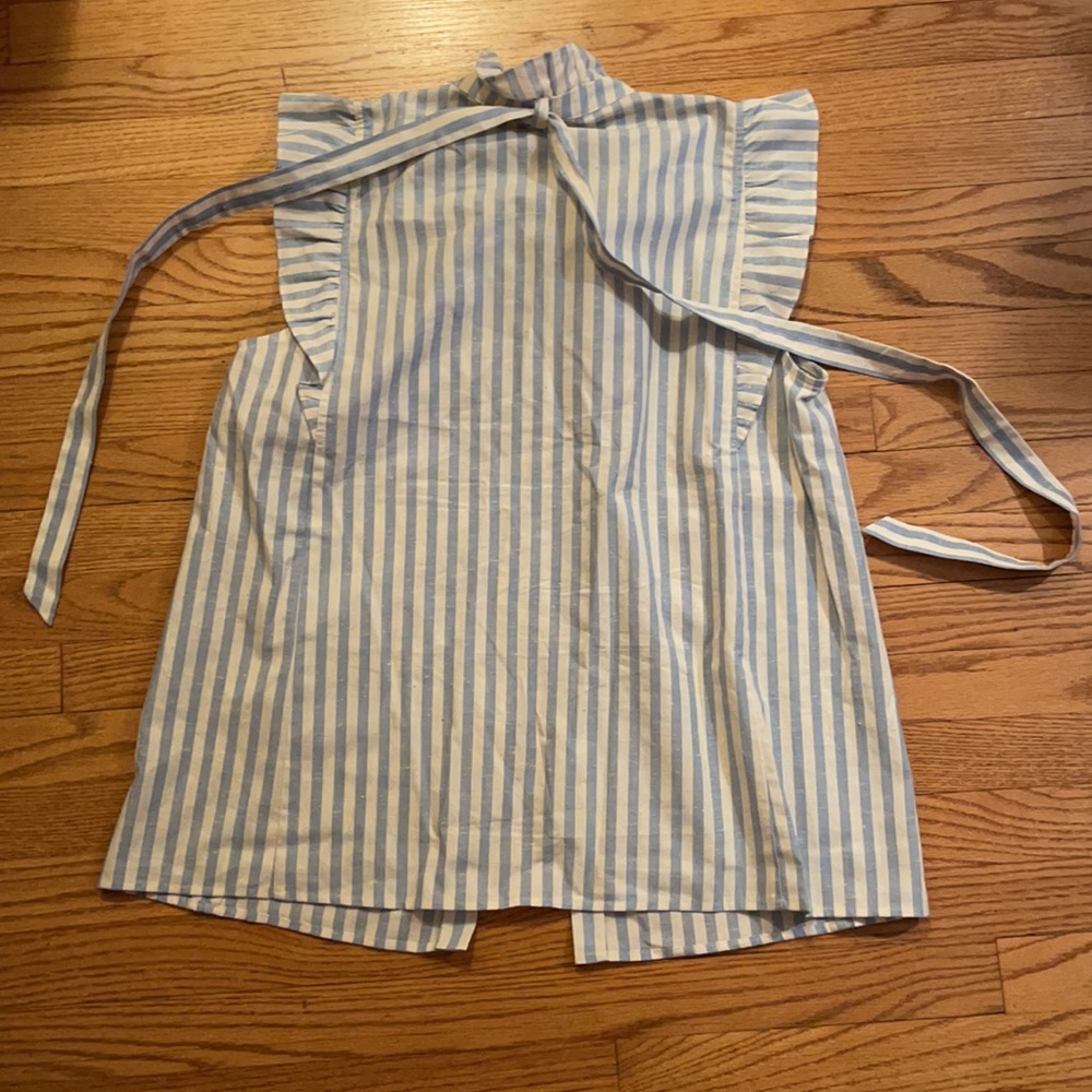Sezane Blue Striped Sleeveless Top - Picture 5 of 8